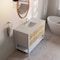 James Martin Vanities Olena 48" Single Vanity, Light Mappa Burl and Polished White, w/ 3 CM Siberian Silestone Top D804-V48-LMB-3SFR - alternate 9