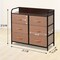 Homeroots 31in Brown Fabric and Metal Accent Chest With Two Shelves And Six Drawers 470359 - alternate 3