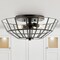 Jonathan Y Theo 15.5" 2-Light Farmhouse Rustic Iron/Glass LED Semi Flush Mount, Oil Rubbed Bronze/Clear JYL9928A - alternate 9