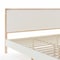 Martha Stewart Flynn King Size Solid Wood Platform Bed with Upholstered Base and Inset Headboard, Wood Slat Bottom MG-0900272F-LTB-K-WH-MS - alternate 7