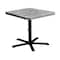 Leisure Craft 36" Square Perforated Pedestal Table, Portable, 30"H, Granite SQ36TAB30-GRANITE - alternate 1