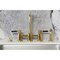 Kingston Brass Bridge Kitchen Faucet with Brass Sprayer, Brushed Brass KS8287DKLBS - alternate 6