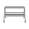 Vestil Aluminum Wide, 2 Step Stand, Knock Down, 2 Steps, 20 Overall Height, Aluminum, Silver SSA-2W-KD - alternate 3