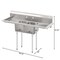 Koolmore 2 Compartment Stainless Steel NSF Commercial Kitchen Prep & Utility Sink SB121610-16B3 - alternate 7