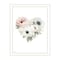 Homeroots Floral Heart White Framed Print Wall Art 529822 - alternate 4