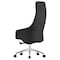 Leisuremod Celeste High-Back Office Chair in Upholstered Leather and Iron Frame with Swivel and Tilt, Black COT20BLL - alternate 3