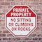 Signmission Private Property No Sitting or Clim, 6 inch X 6 inch, Plastic Sign, 2PK OC-P-2PACK-6-154 - alternate 7