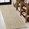 Jonathan Y Espina Hand Woven Herringbone Chunky Jute Ivory 2 ft. x 8 ft. Runner Rug NFR101B-28 - alternate 1