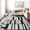 World Rug Gallery Geometric Blocks Area Rug 7 ft 10 in x 10 ft Black WR140BLACK8X10 - alternate 1