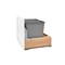 Rev-A-Shelf Maple Wood; Steel; Plastic, Natural Maple, 20.97 in W, 19.63 in H, 22.25 in D 4WC-24DM2-SC - alternate 6