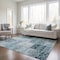 Homeroots 10' X 14' Teal Patchwork Washable Non Skid Indoor Outdoor Area Rug 563591 - alternate 7