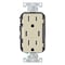 Leviton USBReceptacle, 15A, 1/2hp, Ivory, Thrmplstc T5635-I - alternate 1