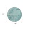 Homeroots 8' Teal Blue And Ivory Round Abstract Washable Indoor Outdoor Area Rug 602751 - alternate 8