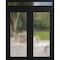 Vdomdoors Front Exterior Prehung Metal-Plastic Double Doors Frosted Glass / MANUX 8102 Matte Black / Office C MANUX8102DEXD-BLK-W72xH80+12-LH-I - alternate 1