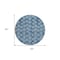 Homeroots 8' Navy Blue And Ivory Round Geometric Washable Indoor Outdoor Area Rug 583338 - alternate 8