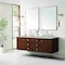 James Martin Vanities Amberly 72'' D Vanity, Mid-Century Walnut w/ Victorian Sil Top w/FreePower Wireless Charger 670-V72-WLT-FVSL - alternate 10
