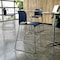 Flash Furniture HERCULES Kenai Navy Office Reception Stacking Bar Stool with Contoured Backrest and Gray Sled Base RUT-239AH-BS-NV-GG - alternate 8