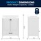 Flash Furniture Haven 30in. Vanity w/Sink, Storage Cabinet w/Blk Hardware, Bottom Drawer, Marble Countertop, Wht FS-BN-4-30-KD-WH-HDBLK-GG - alternate 10