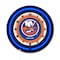 Holland Bar Stool New York Islanders 19 Double Neon Wall Clock Clk19BK - alternate 1