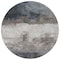 Homeroots 8' Gray Black And Brown Round Abstract Washable Indoor Outdoor Area Rug 603025 - alternate 6