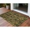Homeroots 2' X 3' Coffee and Gray Oriental Washable Non Skid Indoor Outdoor Area Rug 563754 - alternate 1