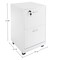 Lavish Home File Cabinet 2-Drawer Cabinet with Lock and Deep Drawer Storage Rolling Filing Organizer, White 80-FC-3-WHT - alternate 5
