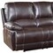 Homeroots 89" Brown Microfiber Reclining Sofa With Black Legs 329407 - alternate 5