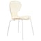 Leisuremod Modern Oyster Transparent Side Dining Side Chair with White Base in Amber OCW-17A - alternate 1