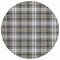 Homeroots 8' Charcoal Ivory And Gold Round Plaid Washable Indoor Outdoor Area Rug 597101 - alternate 6