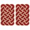 Jonathan Y Maeve Classic Coastal Scalloped Basketweave Coir Red/Bleach 18 in. x 30 in. Door Mat (Set of 2) NRF100E-1830-S2 - alternate 1