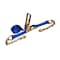 Tie 4 Safe 3'' x 60' Ratchet Strap w/ Chain Extension. WLL: 5,400 LBS Blue RT20R-1560-F87-BU-C-1 - alternate 1