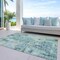 Homeroots 5' X 8' Teal Blue Green And Ivory Abstract Washable Indoor Outdoor Area Rug 587855 - alternate 8
