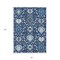Homeroots 5' X 8' Navy Blue Charcoal And Ivory Damask Washable Indoor Outdoor Area Rug 599437 - alternate 8