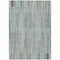 Homeroots 9' X 12' Teal Blue And Brown Striped Washable Indoor Outdoor Area Rug 631567 - alternate 7