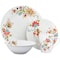 Gibson Home Doraville 16 Piece Round Floral Porcelain Dinnerware Set in White 92950.16RM - alternate 5