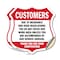 Signmission Restricted Area Shield Sign Customers Du, 4 inch X 4 inch, Vinyl Decal, 2PK SHI-D-2PACK-4-458 - alternate 1