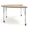 Flash Furniture Commercial Adjustable Height Kidney Activity Table with Locking Casters-LT NAT XU-A4872-KIDNY-LTNAT-T-A-CAS-GG - alternate 8