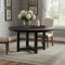 Homeroots 59" Black Solid Wood Mirrored Double Pedestal Base Round Top Dining Table 712150 - alternate 5