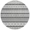 Homeroots 8' Gray Charcoal And Silver Round Quatrefoil Washable Indoor Outdoor Area Rug 583224 - alternate 8