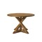 Homeroots 48" Oak Wood Cross Leg Base Round Top Dining Table 630367 - alternate 1
