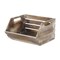 Homeroots 13" Natural Solid Wood Crate 487923 - alternate 1