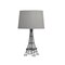 Homeroots 25" Black Acrylic Paris Desk Table Lamp With Gray Drum Shade 524643 - alternate 4