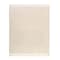 Homeroots 50" X 60" White and Beige Cotton Blend Woven Striped Throw Blanket with Fringe 548877 - alternate 1