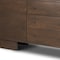 Homeroots 76in Brown Solid Wood Three Drawer Sideboard Soft Close with Two Doors 611029 - alternate 5