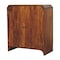 Homeroots 32in Chestnut Solid Wood Scallop Edge Accent Cabinet With Two Doors 654290 - alternate 8