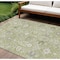 Homeroots 10' X 14' Artichoke Green Gray And Ivory Oriental Washable Indoor Outdoor Area Rug 598015 - alternate 1