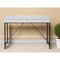 Homeroots 43" White and Black Writing Desk With Two Drawers 543790 - alternate 1