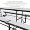 Palmer Hamilton Rectangle Cafeteria Bench Table, 145 in W, 29 in H, Gray Glace 19F18293012GB - alternate 8