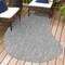 Jonathan Y Evan Modern Rustic Organic Curve Gray 5 ft. x 8 ft. Indoor/Outdoor Shaped Area Rug SHP102D-5 - alternate 6