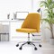 Yssoa Simple Deluxe Armless Office Desk Chair, Modern Cute Swivel Vanity Chair Comfy Home Office Chairs w 3A88HKCHAIROFFICEYLW01 - alternate 1